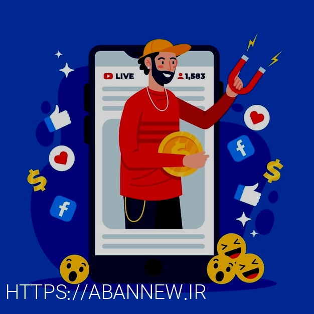 Free vector social media marketing on mobile